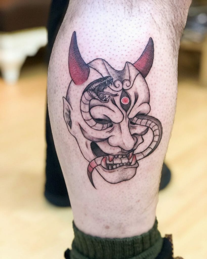 samurai mask tattoo