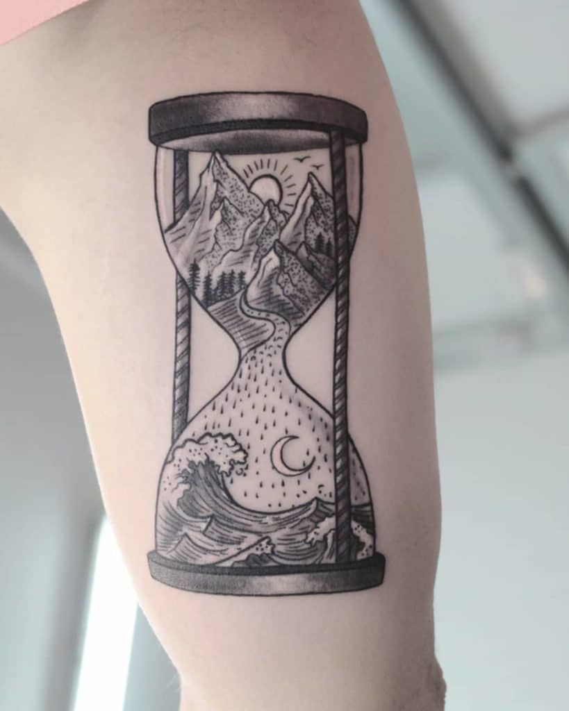 hourglass tattoo