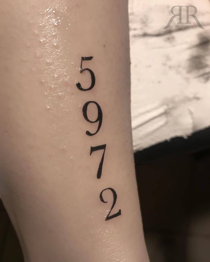 number tattoos