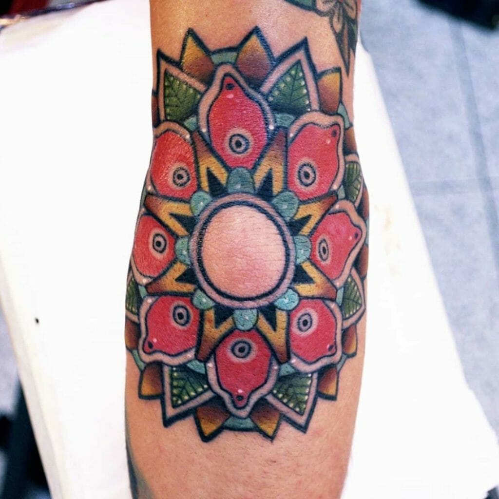 traditional flower tattoo