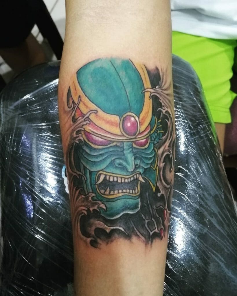 samurai mask tattoo