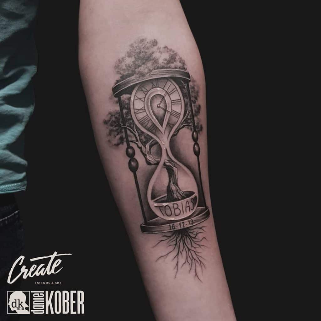 hourglass tattoo