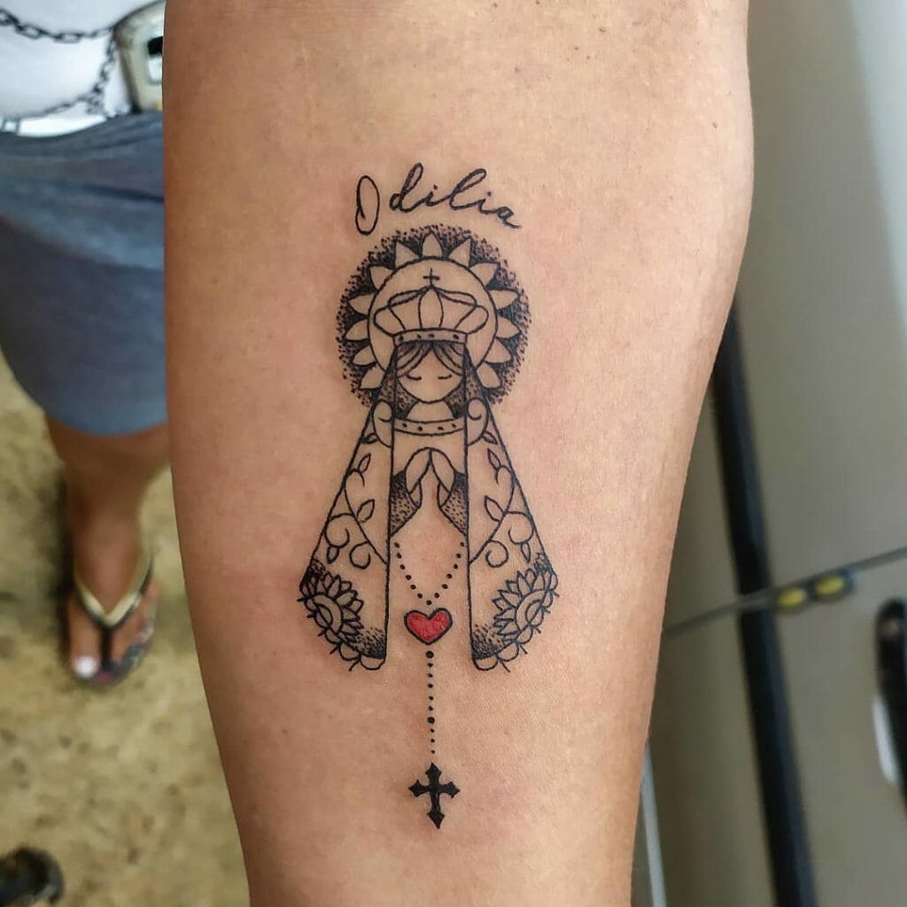 virgin mary tattoo