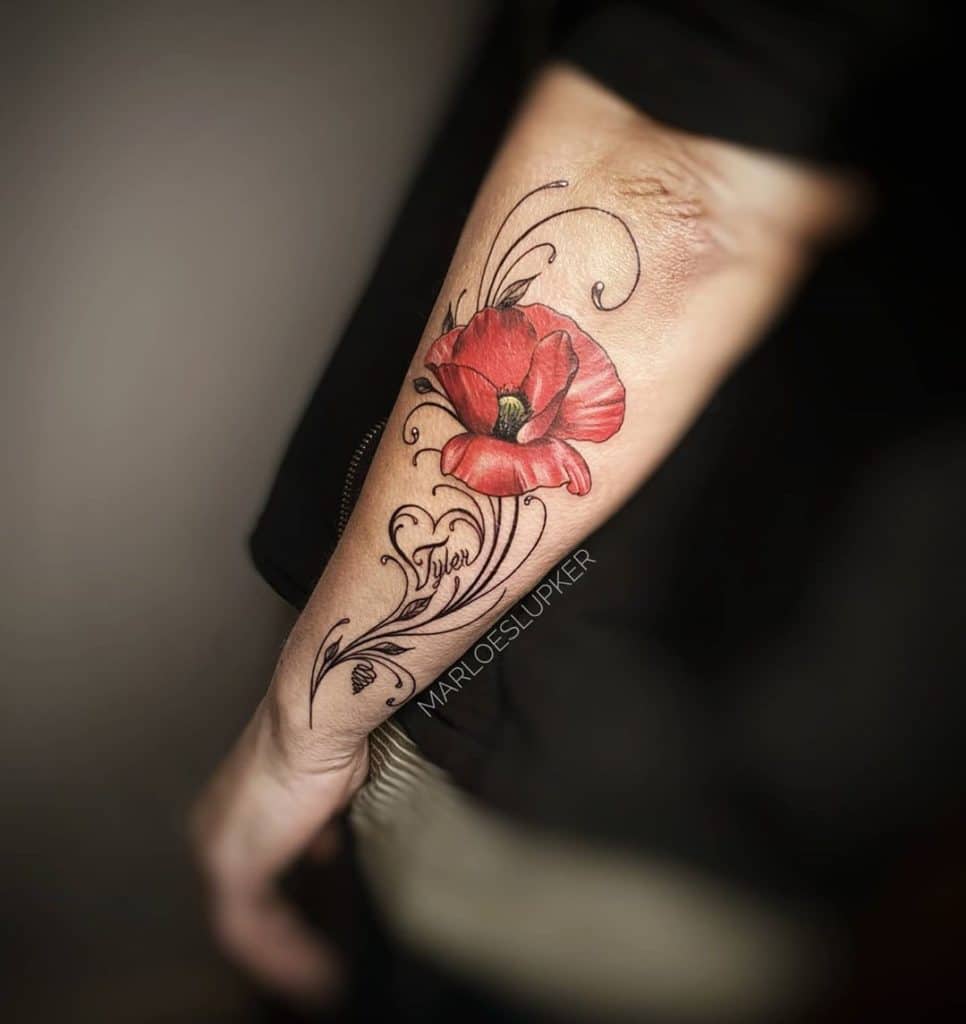 poppy tattoo