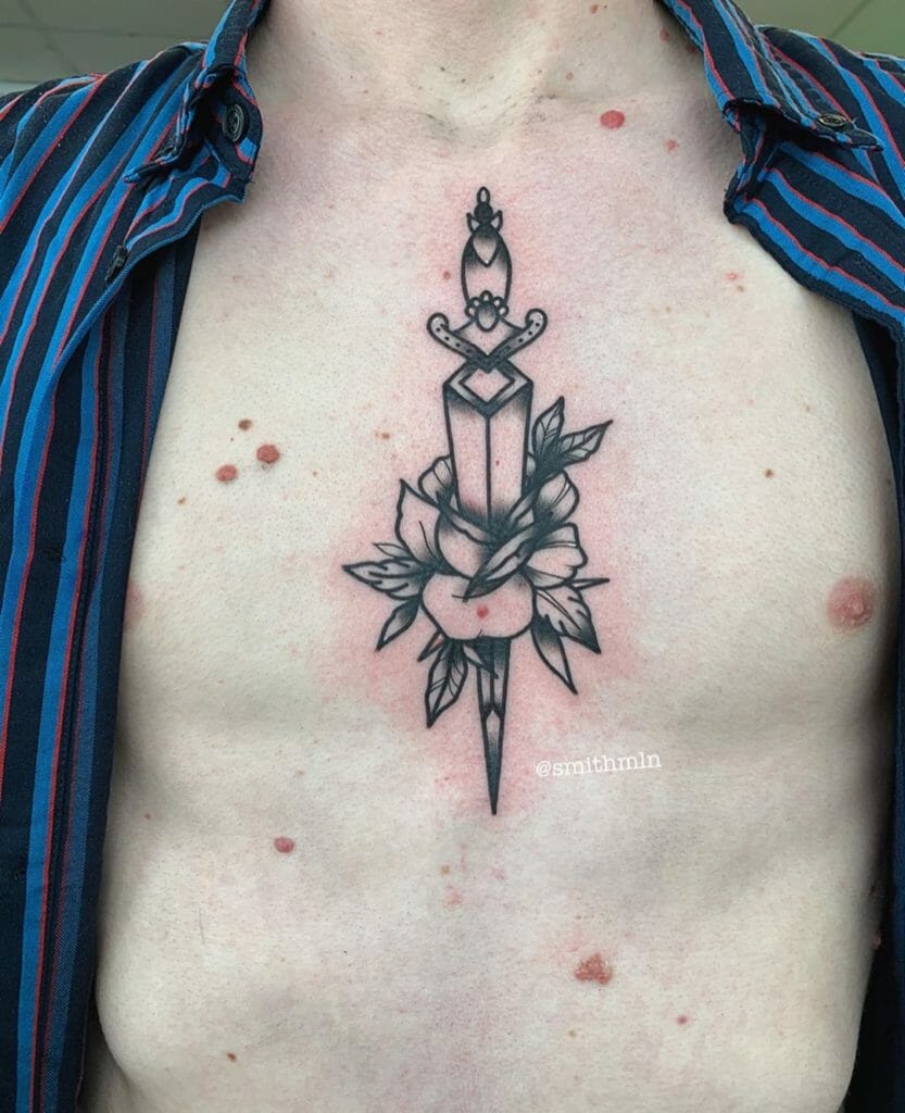 traditional flower tattoo