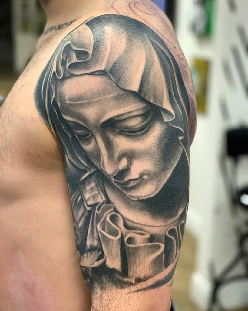 virgin mary tattoo