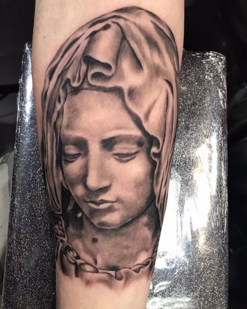 virgin mary tattoo