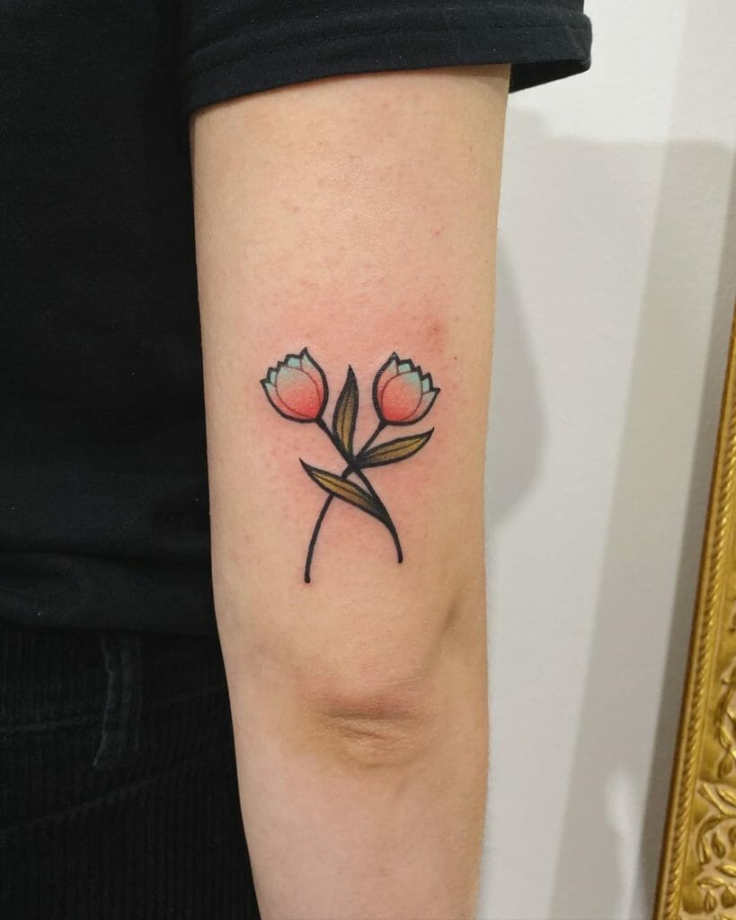 traditional flower tattoo