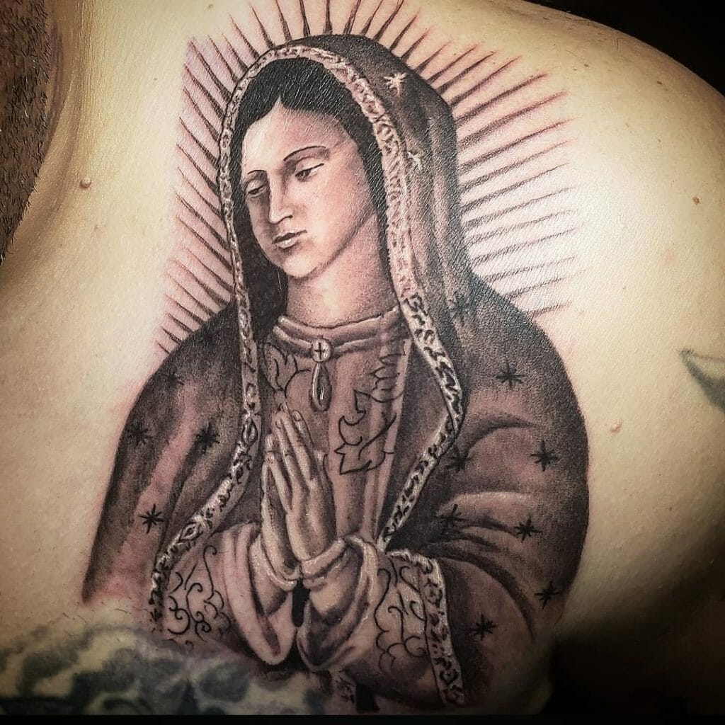 virgin mary tattoo