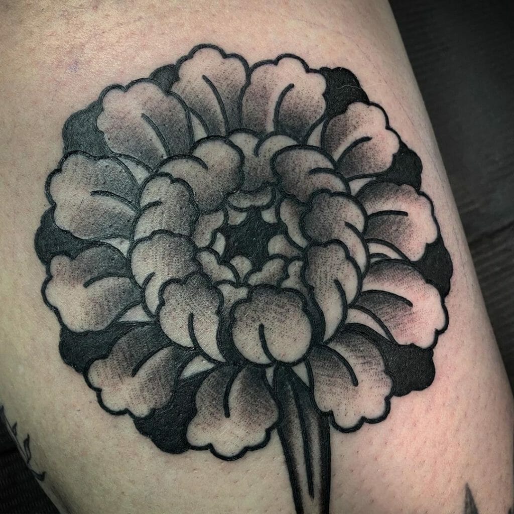 traditional flower tattoo