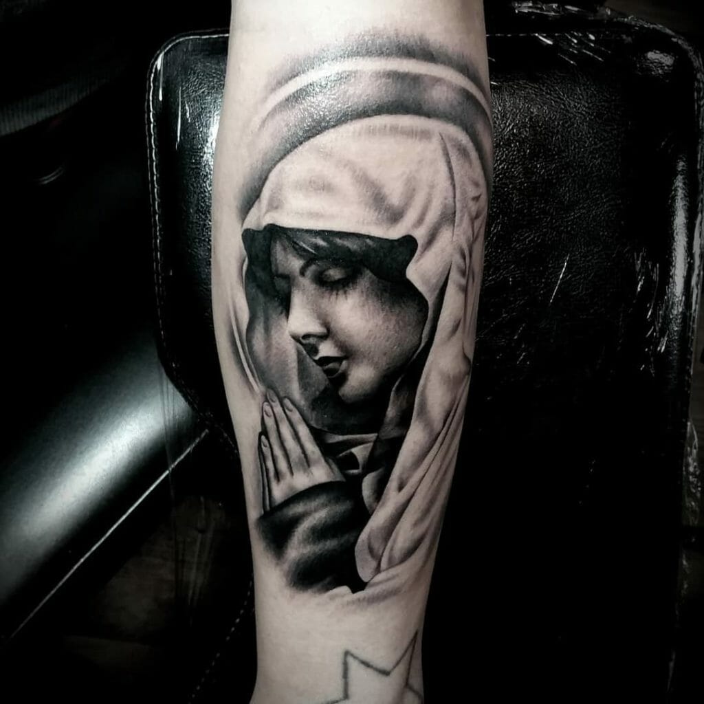 virgin mary tattoo