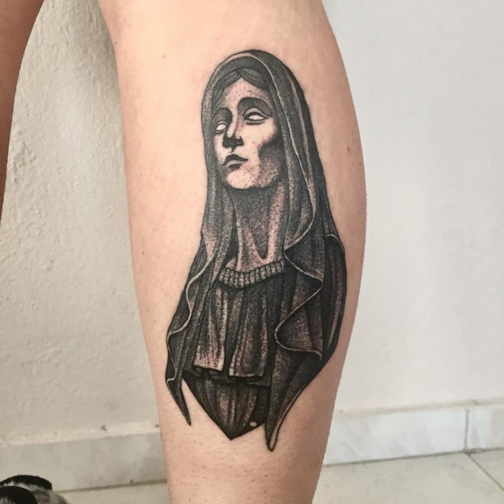 virgin mary tattoo