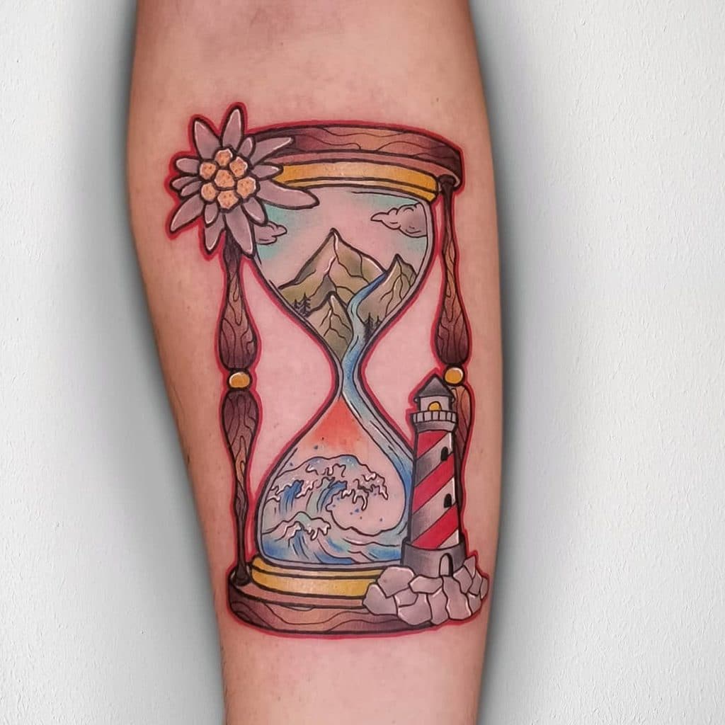 hourglass tattoo