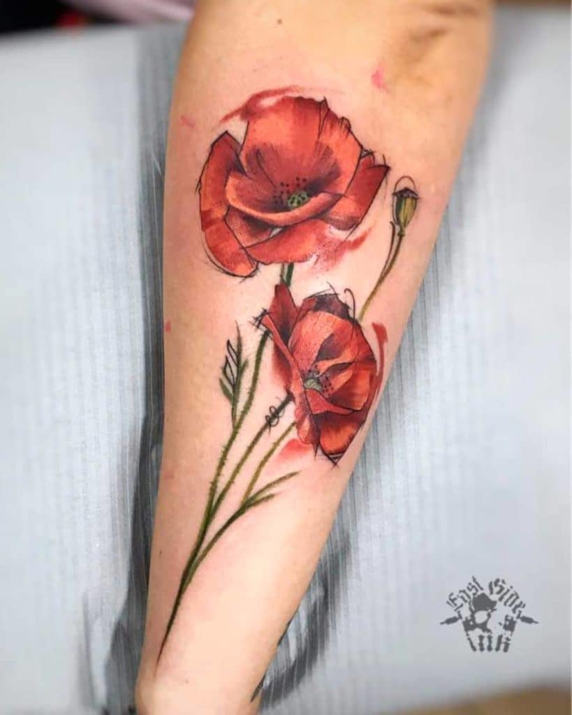 poppy tattoo