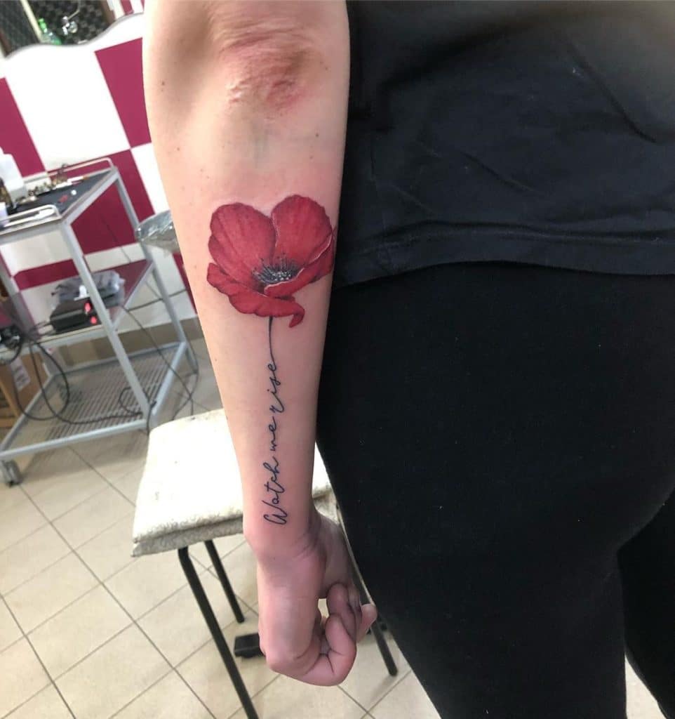 poppy tattoo