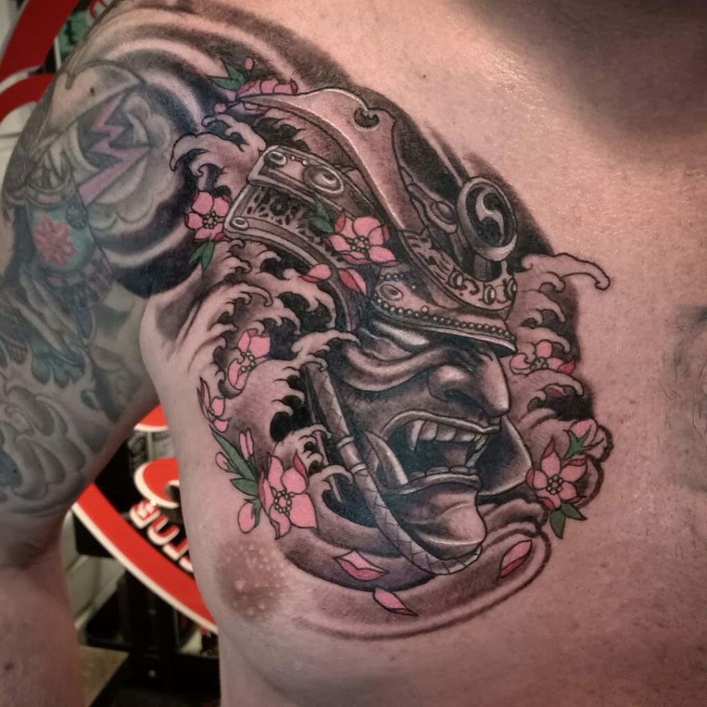 samurai mask tattoo