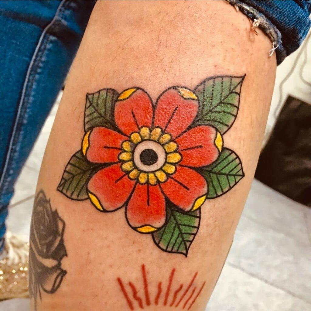 traditional flower tattoo