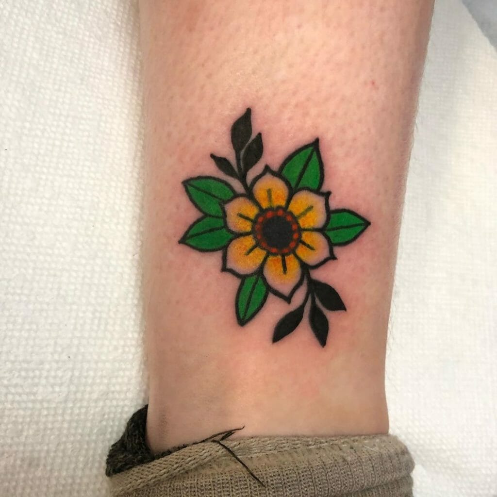 traditional flower tattoo