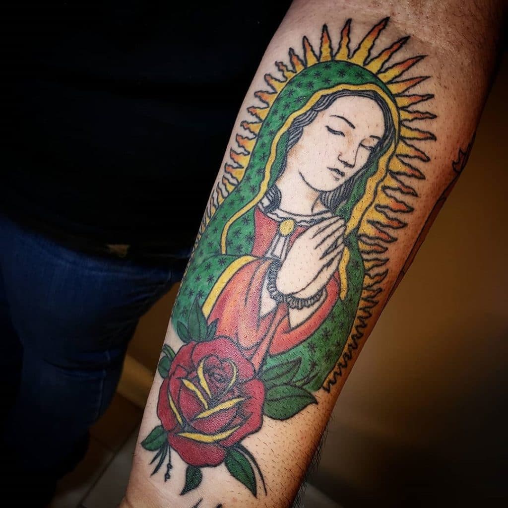 virgin mary tattoo