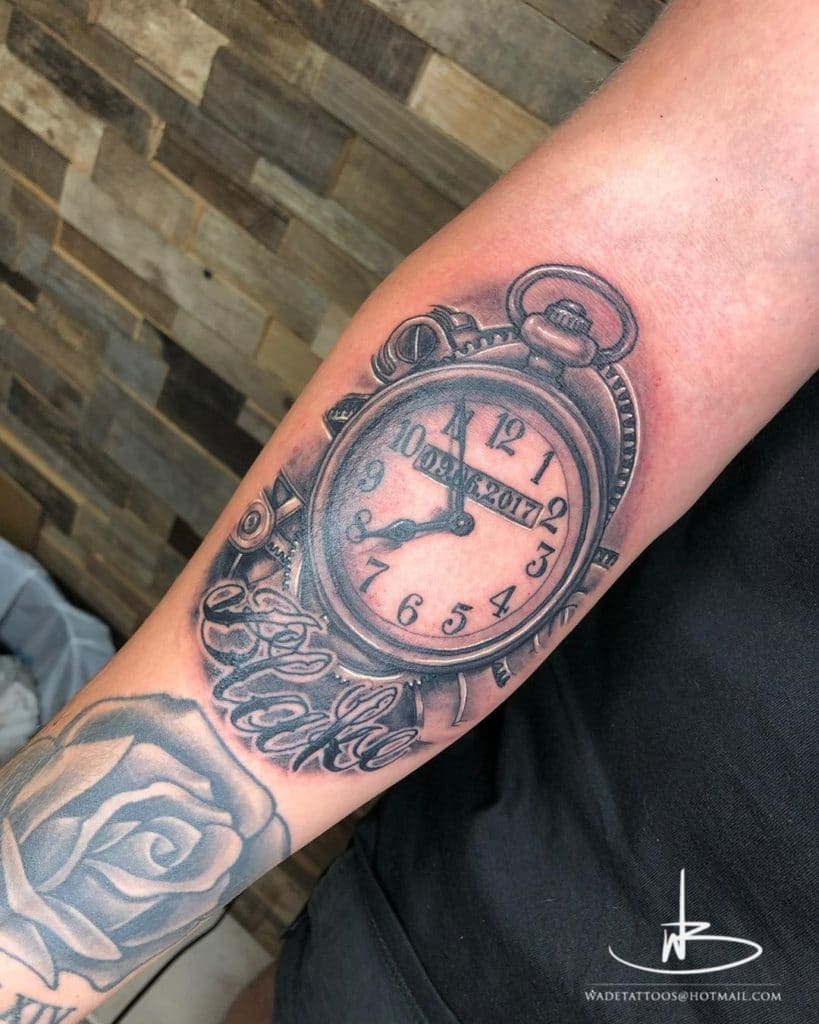 Birth Time Clock Tattoo