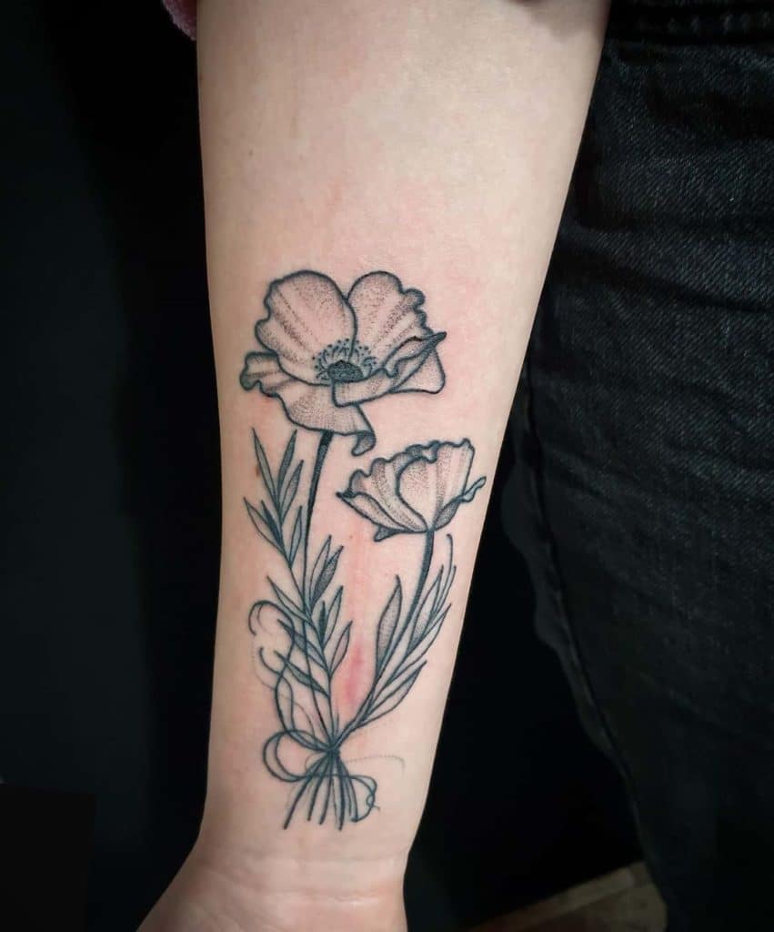 poppy tattoo