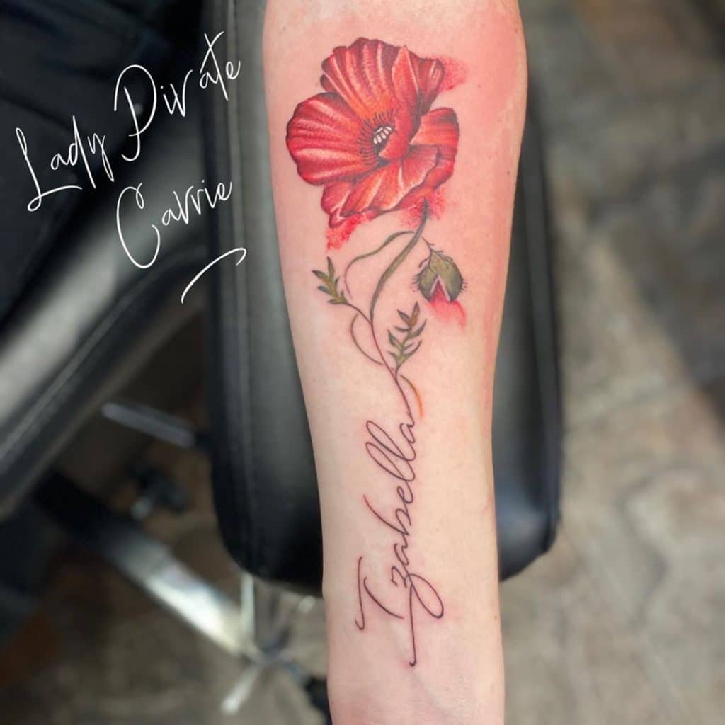 poppy tattoo