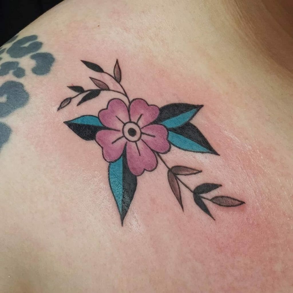 traditional flower tattoo