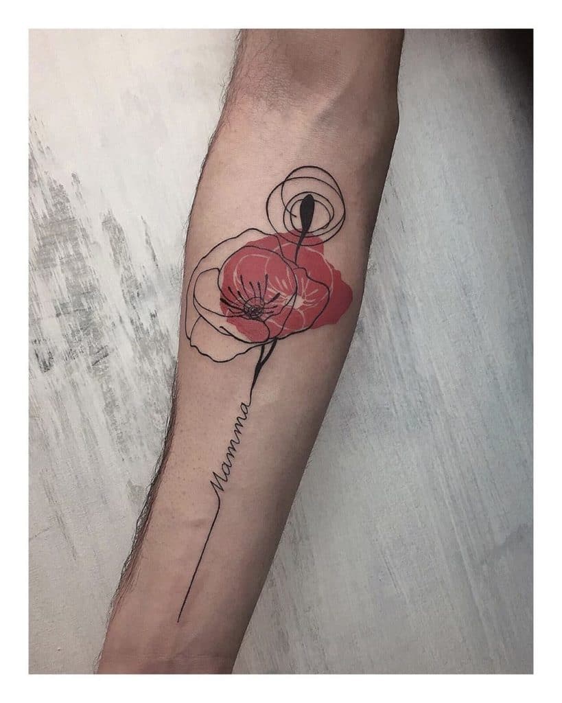 poppy tattoo