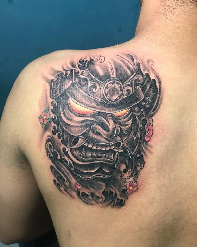 samurai mask tattoo