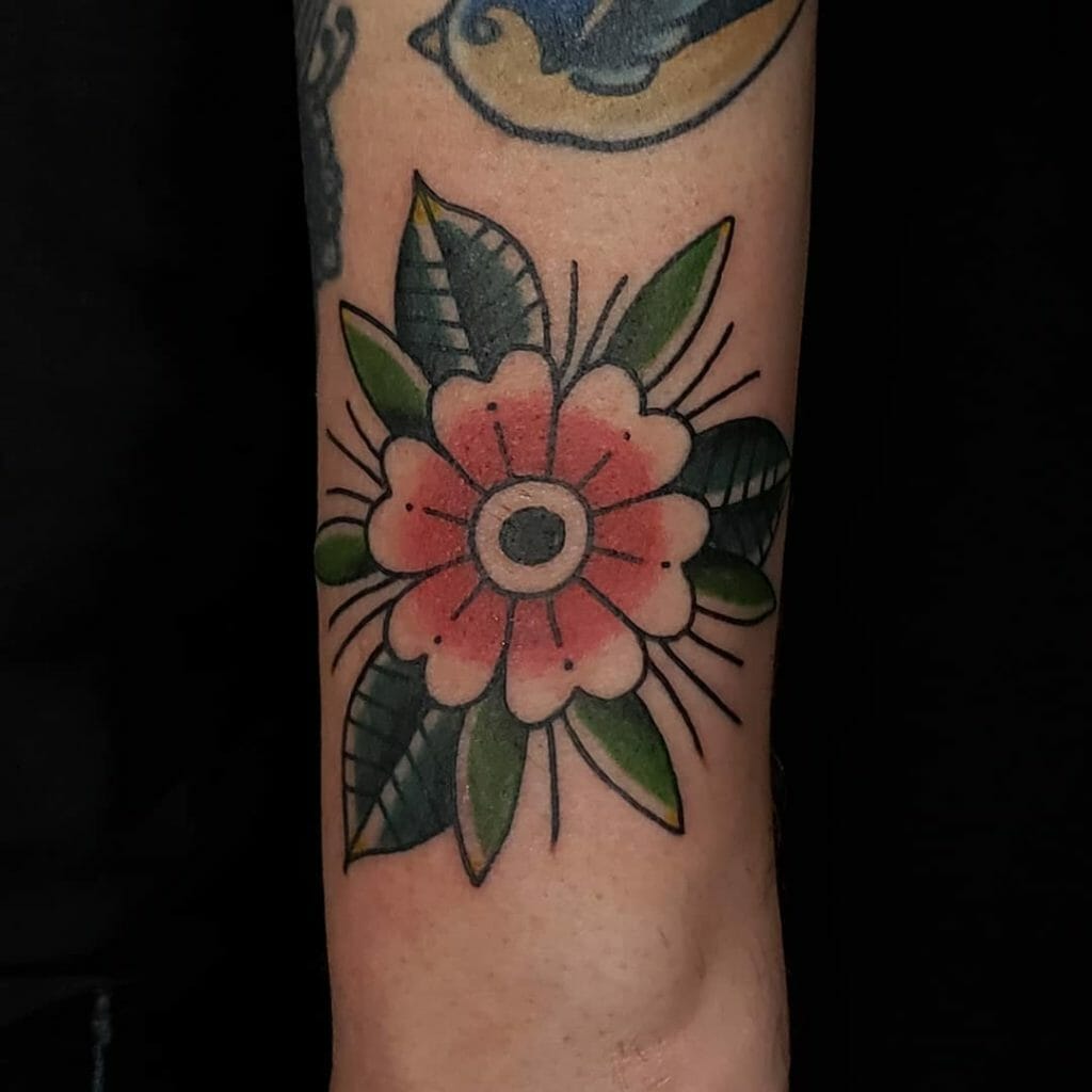 traditional flower tattoo