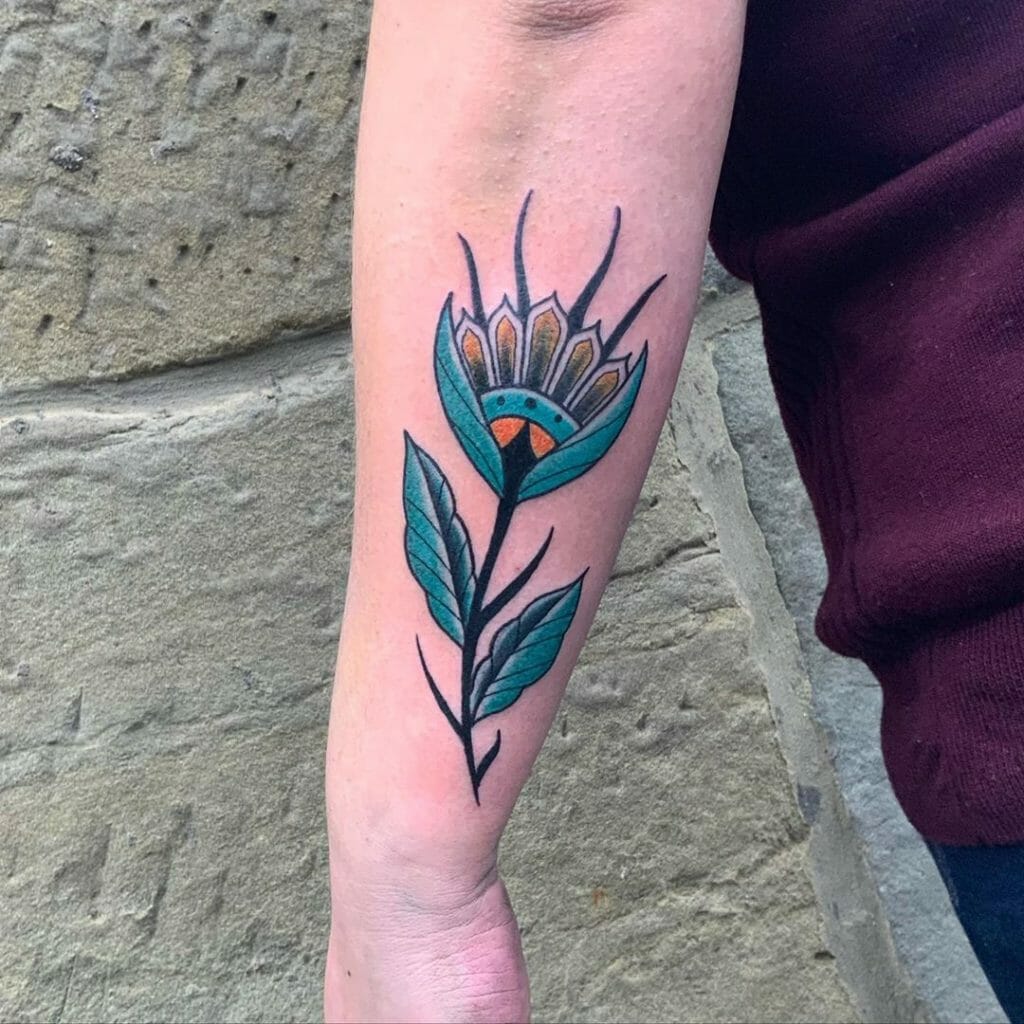 traditional flower tattoo