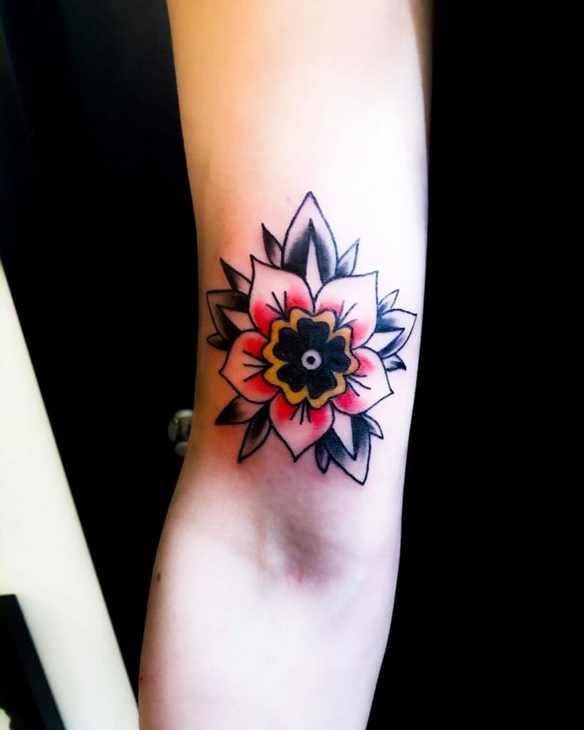 traditional flower tattoo