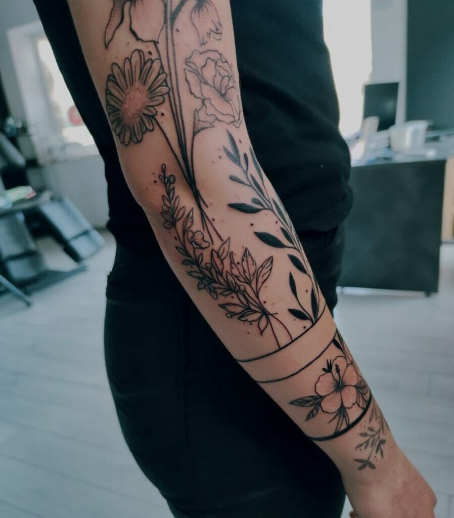 Flower Sleeve Tattoo