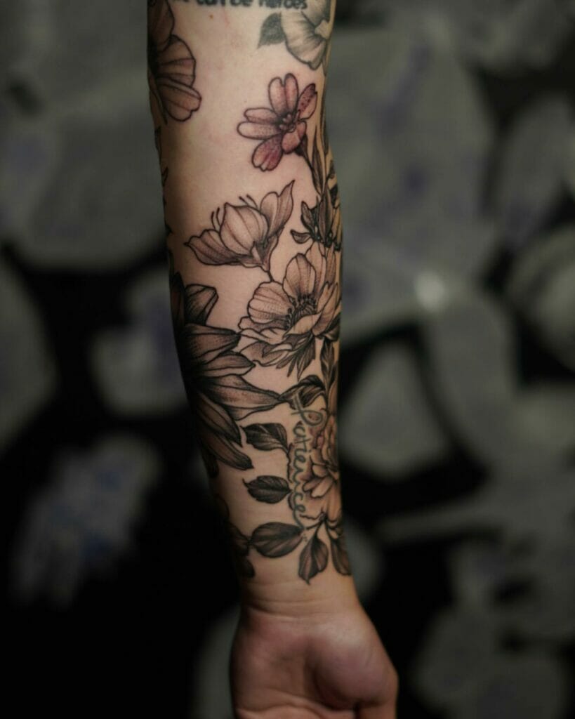 Flower Sleeve Tattoo