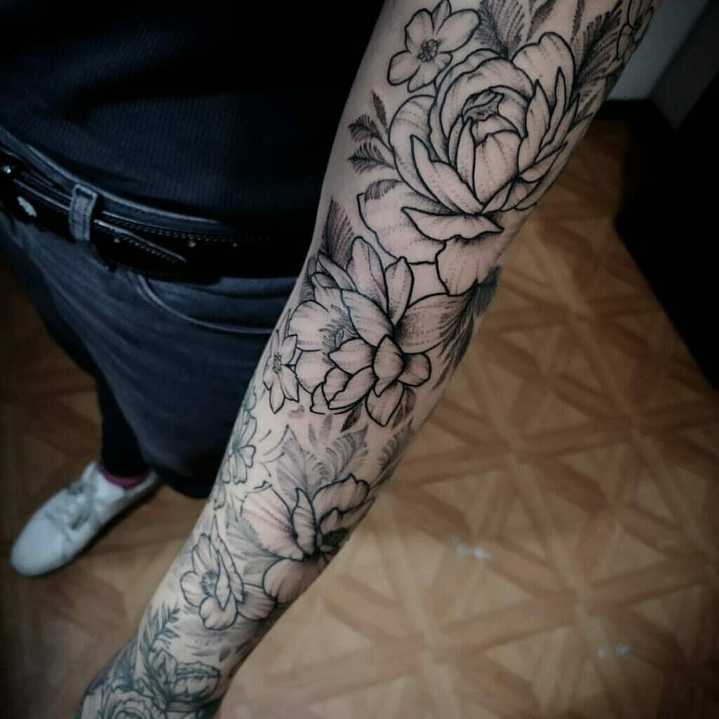 Flower Sleeve Tattoo