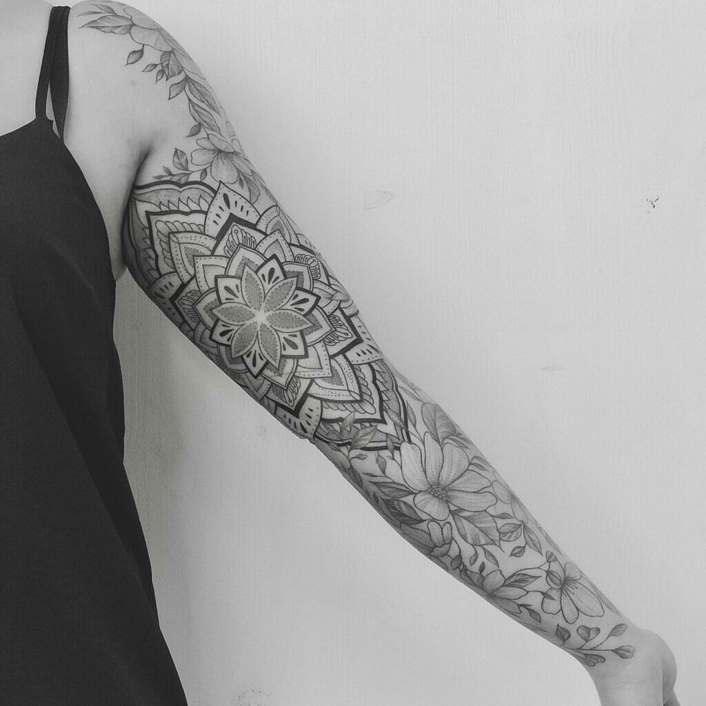 Flower Sleeve Tattoo