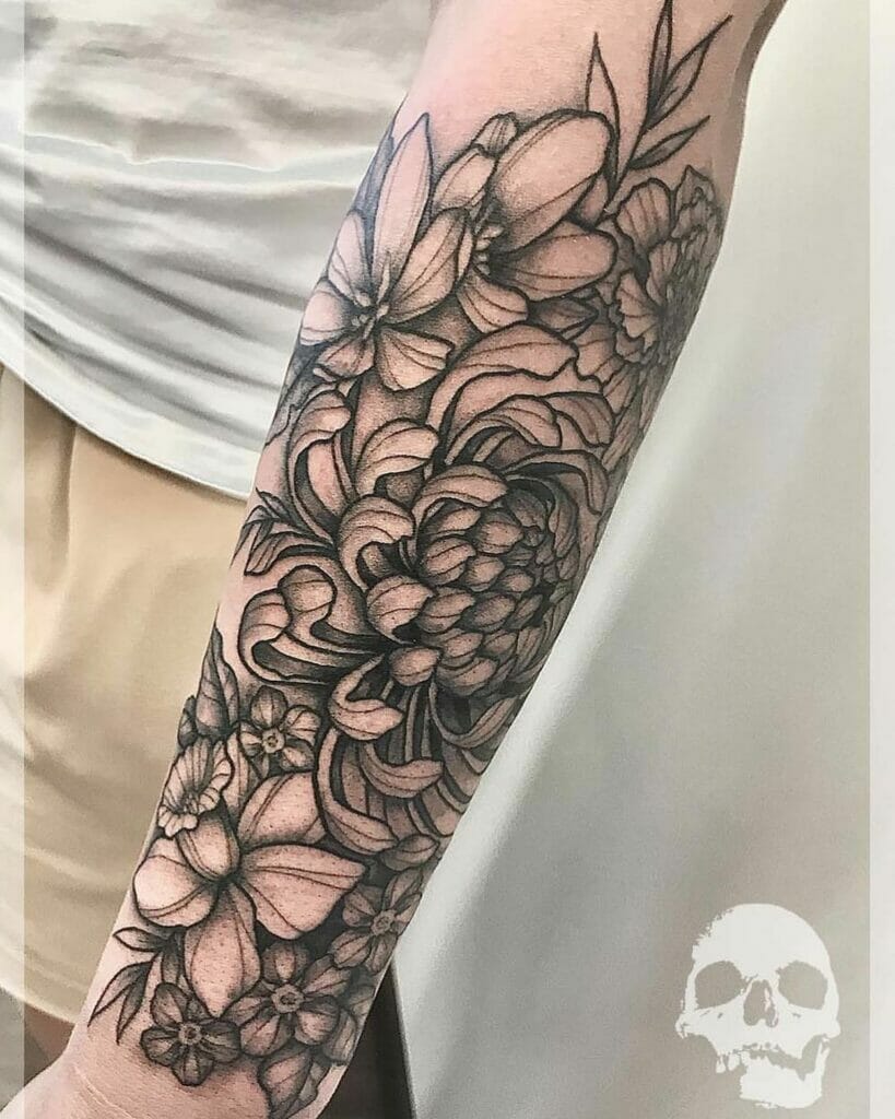 Flower Sleeve Tattoo