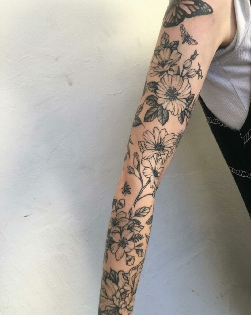 Flower Sleeve Tattoo