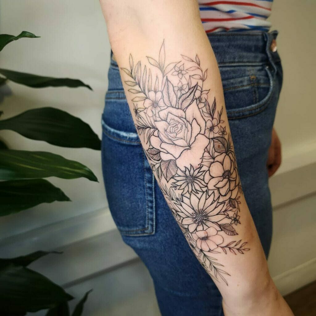 Flower Sleeve Tattoo