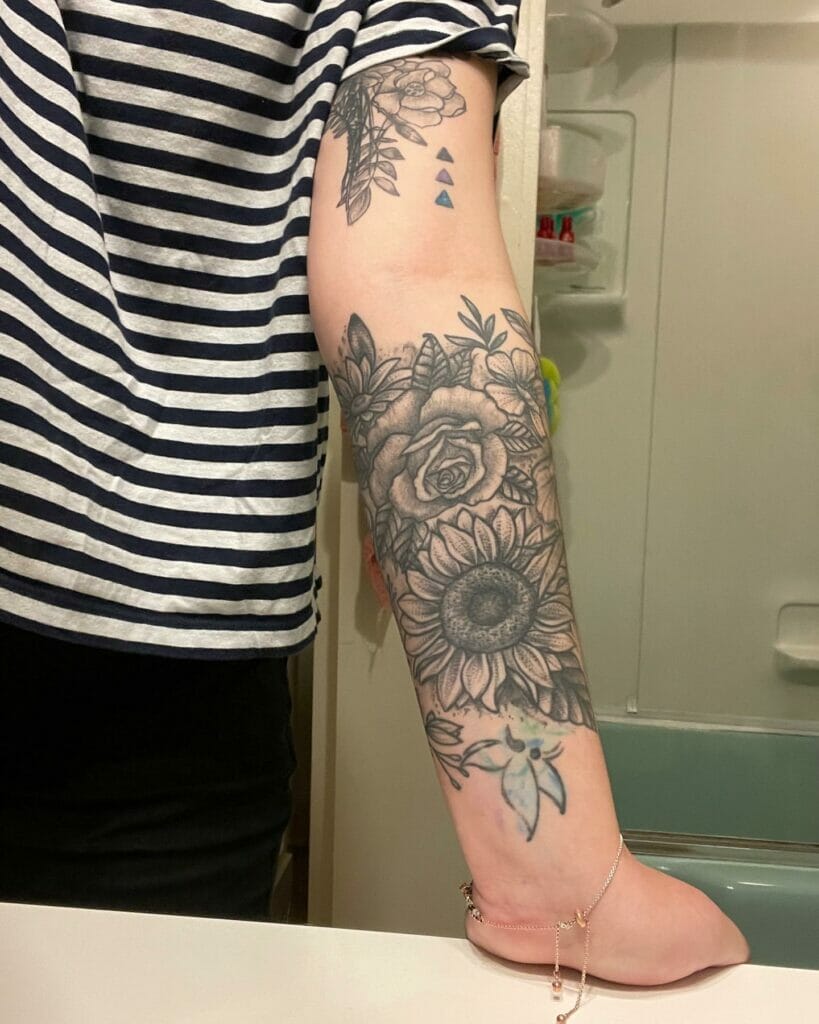 Flower Sleeve Tattoo