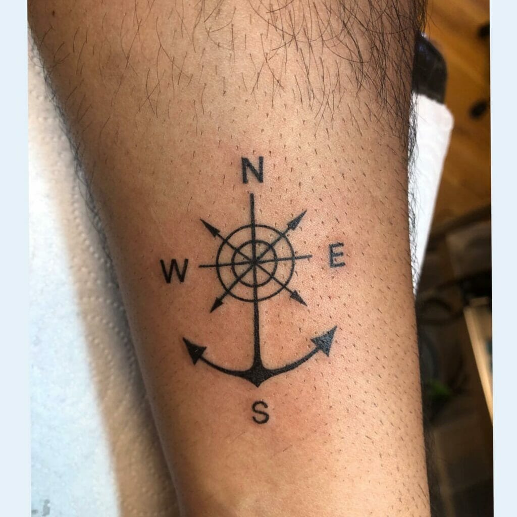 Minimalist Compass Tattoo