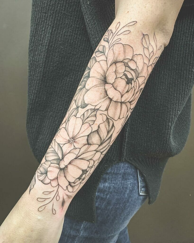 Flower Sleeve Tattoo