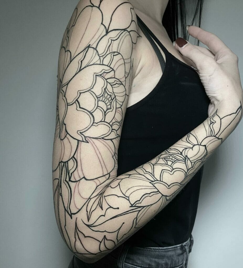 Flower Sleeve Tattoo