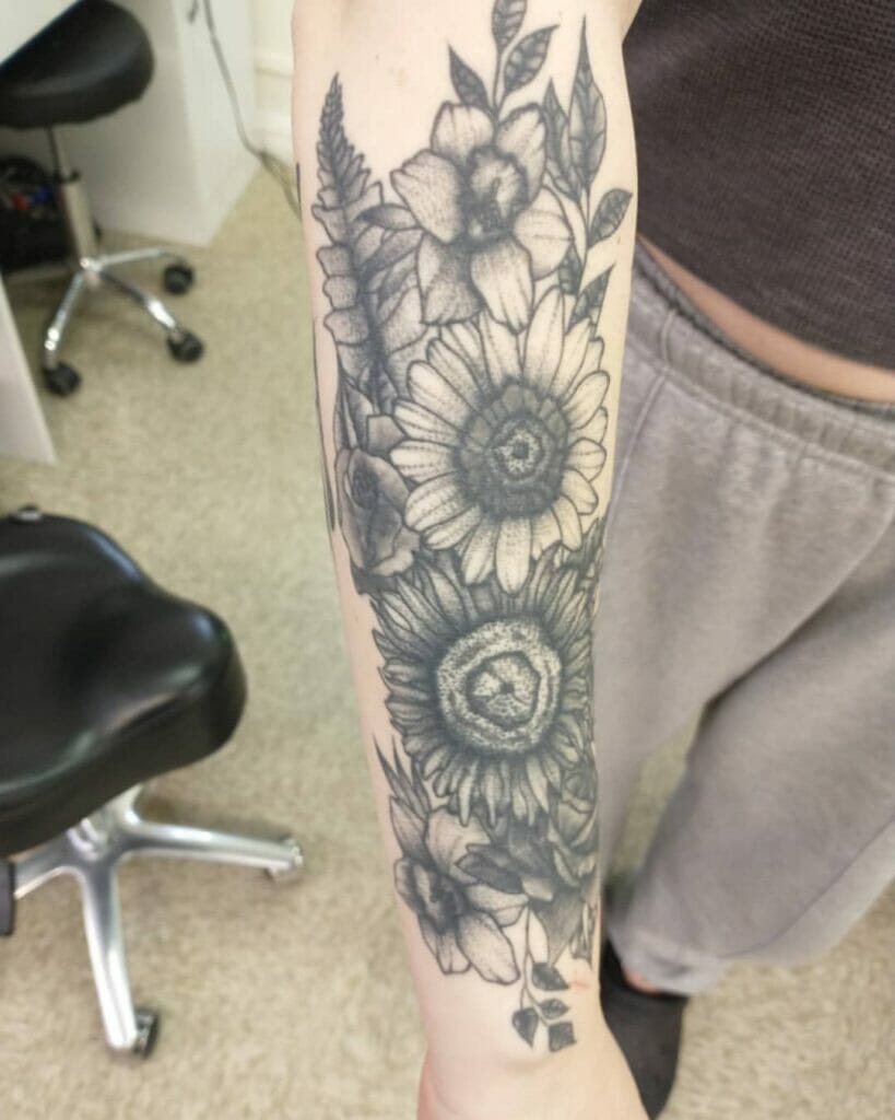 Flower Sleeve Tattoo