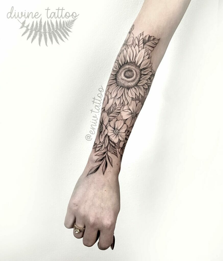 Flower Sleeve Tattoo