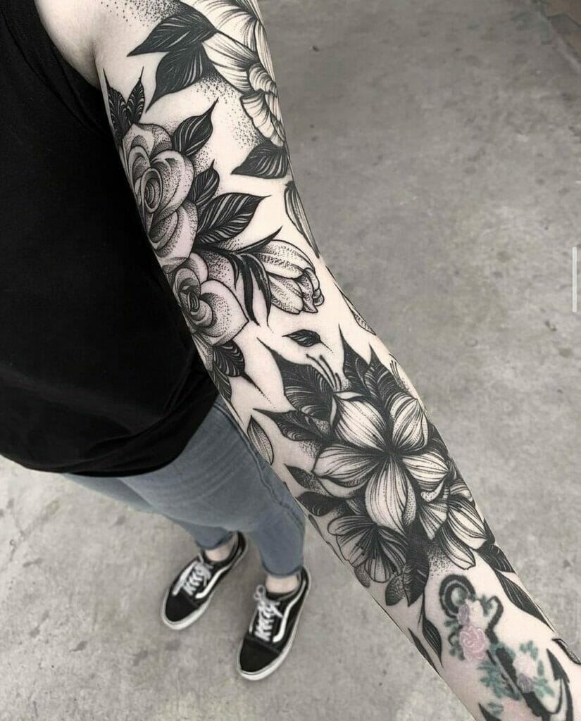 Flower Sleeve Tattoo