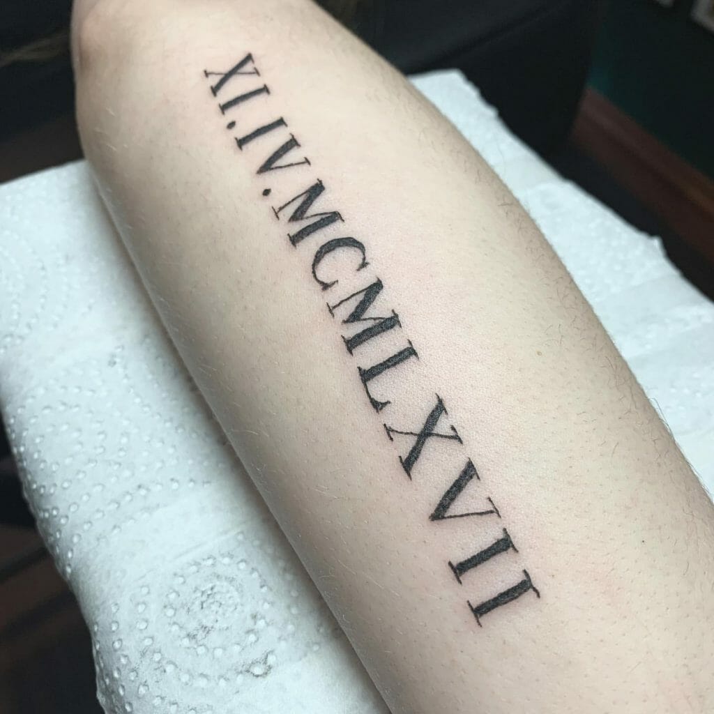 Roman Numerals Tattoo