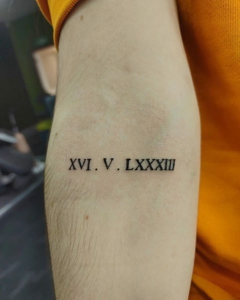 1991 In Roman Numerals Tattoo