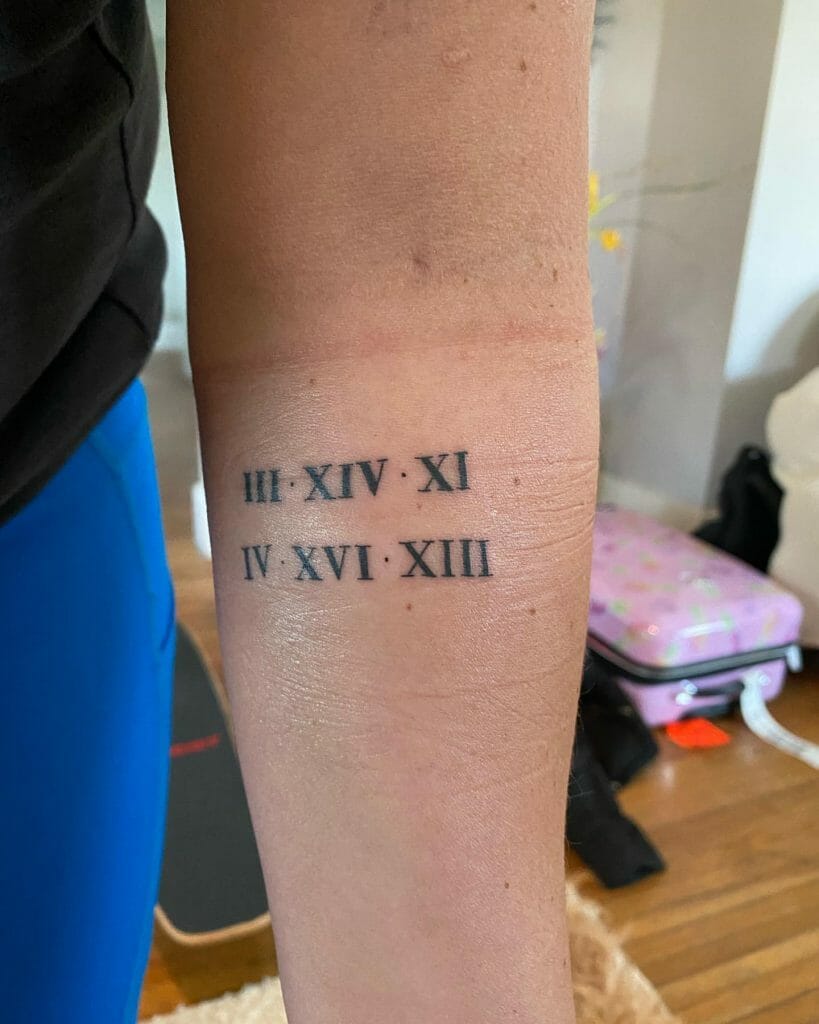 Roman Numerals Tattoo