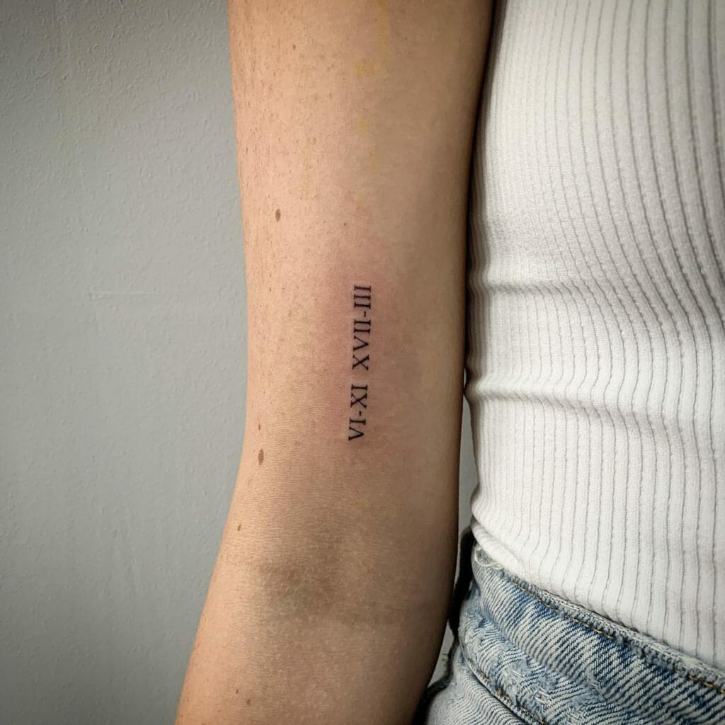 Roman Numerals Tattoo